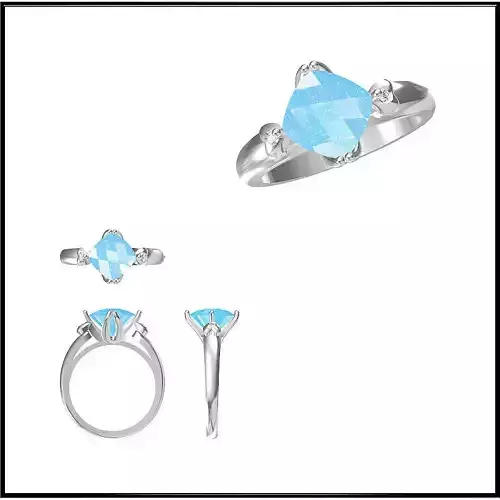 JCD Format  Diamond color stone rings 3d cad jewelry design