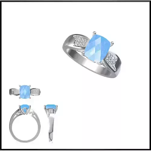 JCD Format Color stone rings for women wax files jewelry