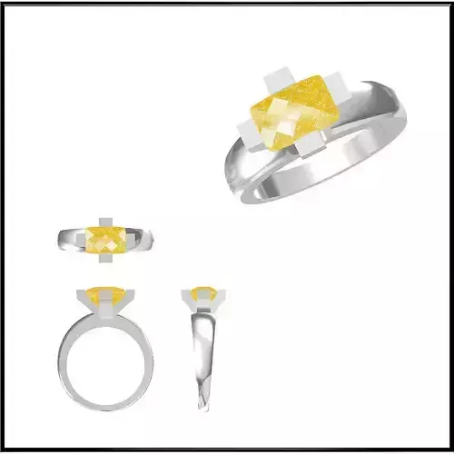 JCD Format Color stone rings for women rhino 3d jewelry