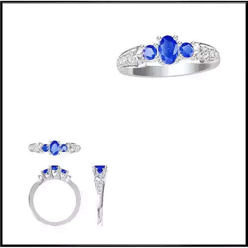 JCD Format  Color stone rings for women jewelry cad cam masters