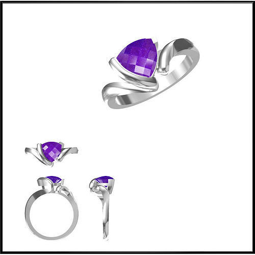 JCD Format  Color stone rings for women jewelry cad 3D print model
