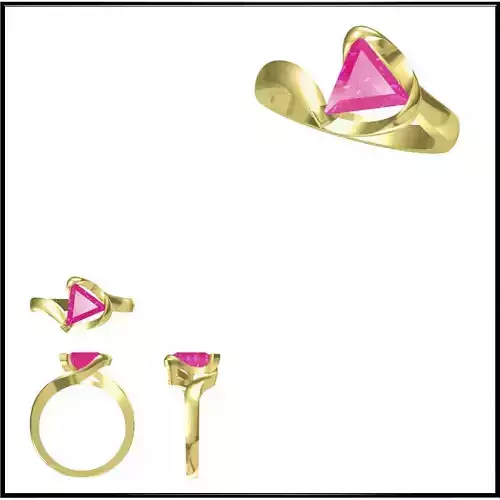 JCD Format  Color stone rings for women jewellery files for sale