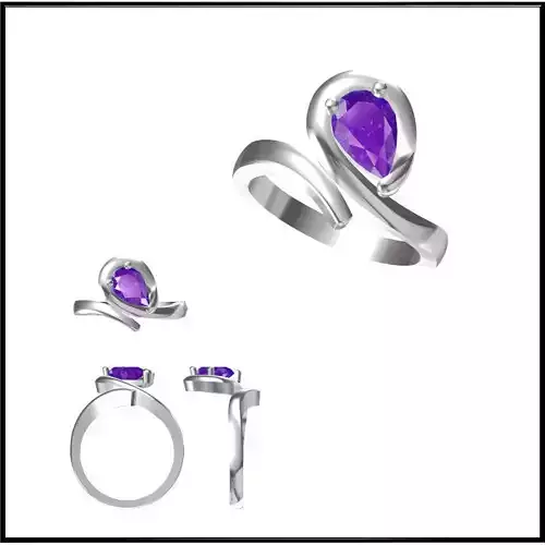 JCD Format Color stone rings for women jewelcad