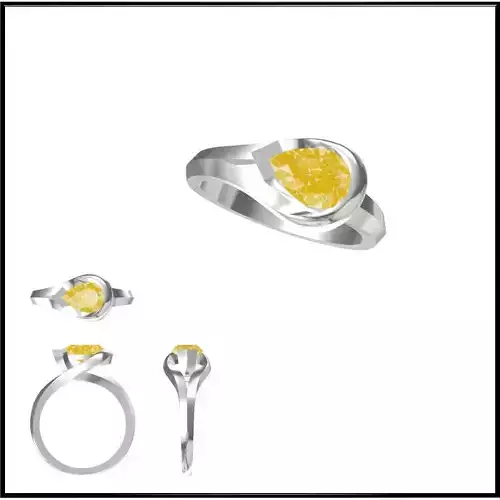 JCD Format Color stone rings for women autocad jewelry