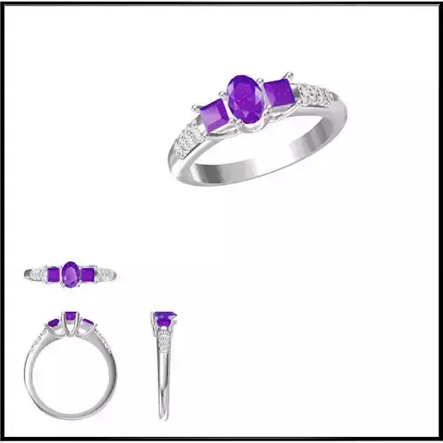 JCD Format Color stone rings for women jewellery design course