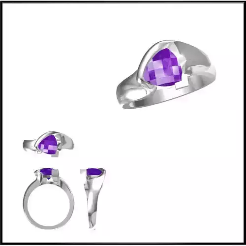 JCD Format Color stone rings for women 3d cad jewelry design