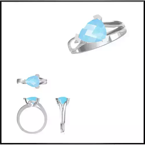 JCD Format Color stone rings for women