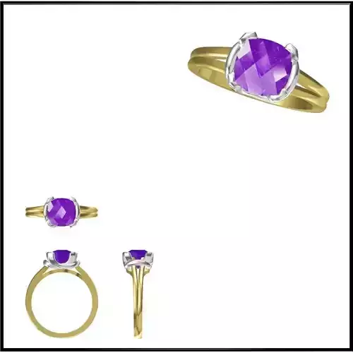 JCD Format Cheap Color stone rings ring cad