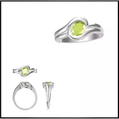 JCD Format Cheap Color stone rings jewelcad