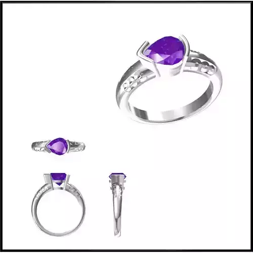 JCD Format Cheap Color stone rings cad ring design