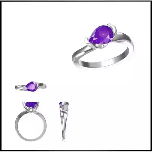 JCD Format Cheap Color stone rings cad cam jewelry