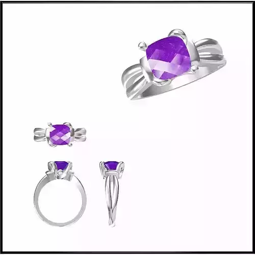 JCD Format Cheap Color stone rings 3design price