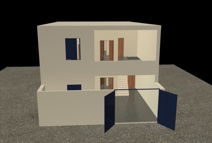 3d house Buildind Low-poly 3D model_3