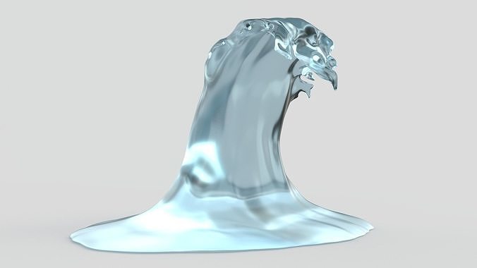 Waves ice sculpture 3D print model