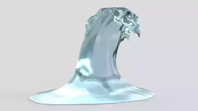 Waves ice sculpture 3D print model