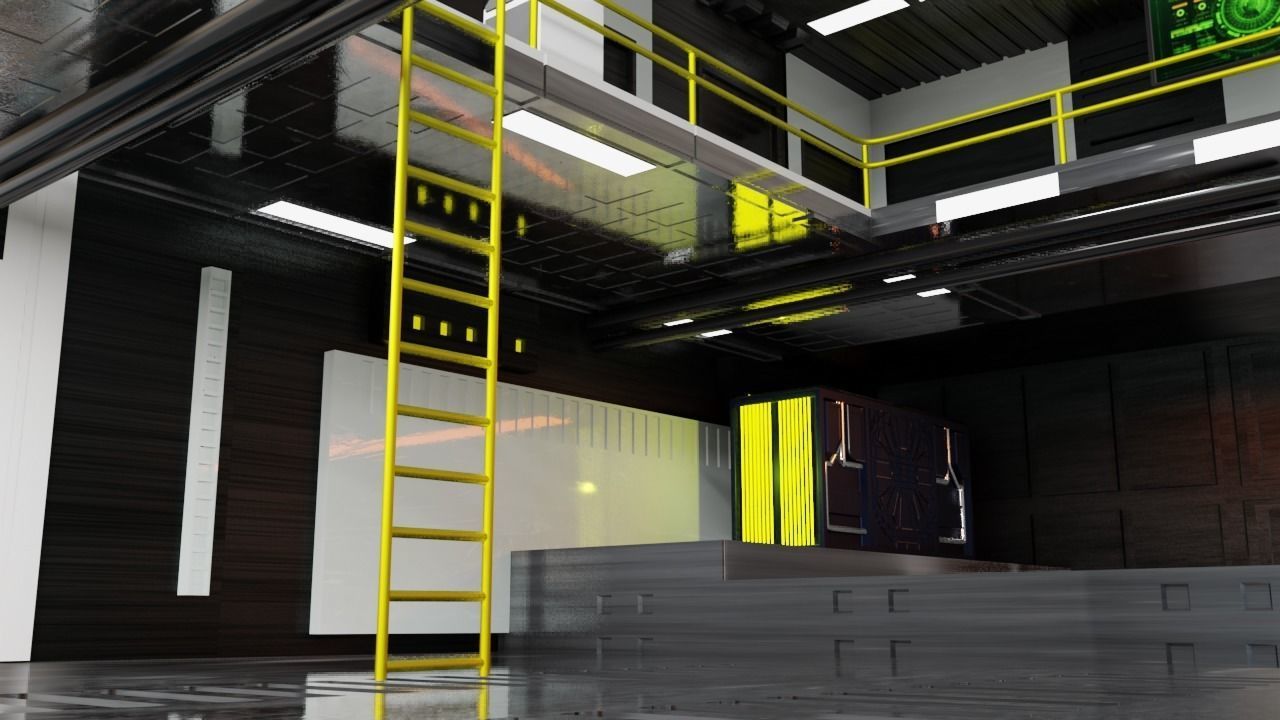 Sci - Fi Engineering Room 3D model_46