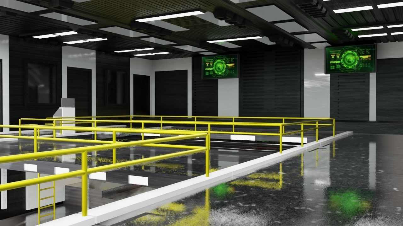 Sci - Fi Engineering Room 3D model_54