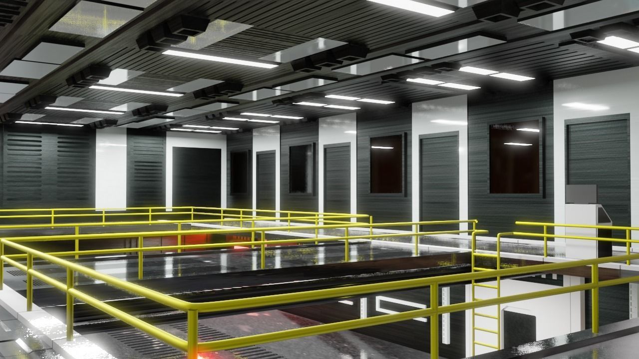 Sci - Fi Engineering Room 3D model_18