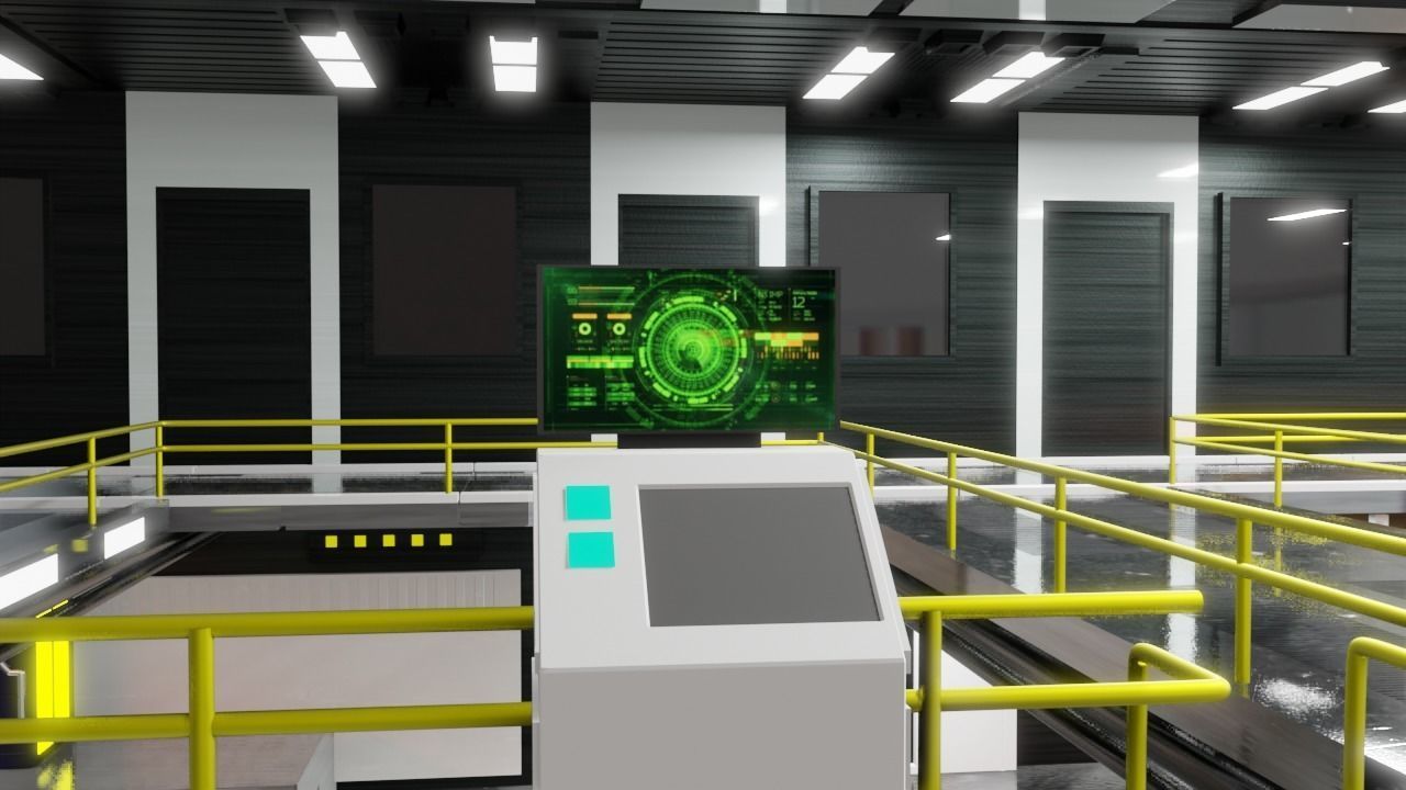 Sci - Fi Engineering Room 3D model_20