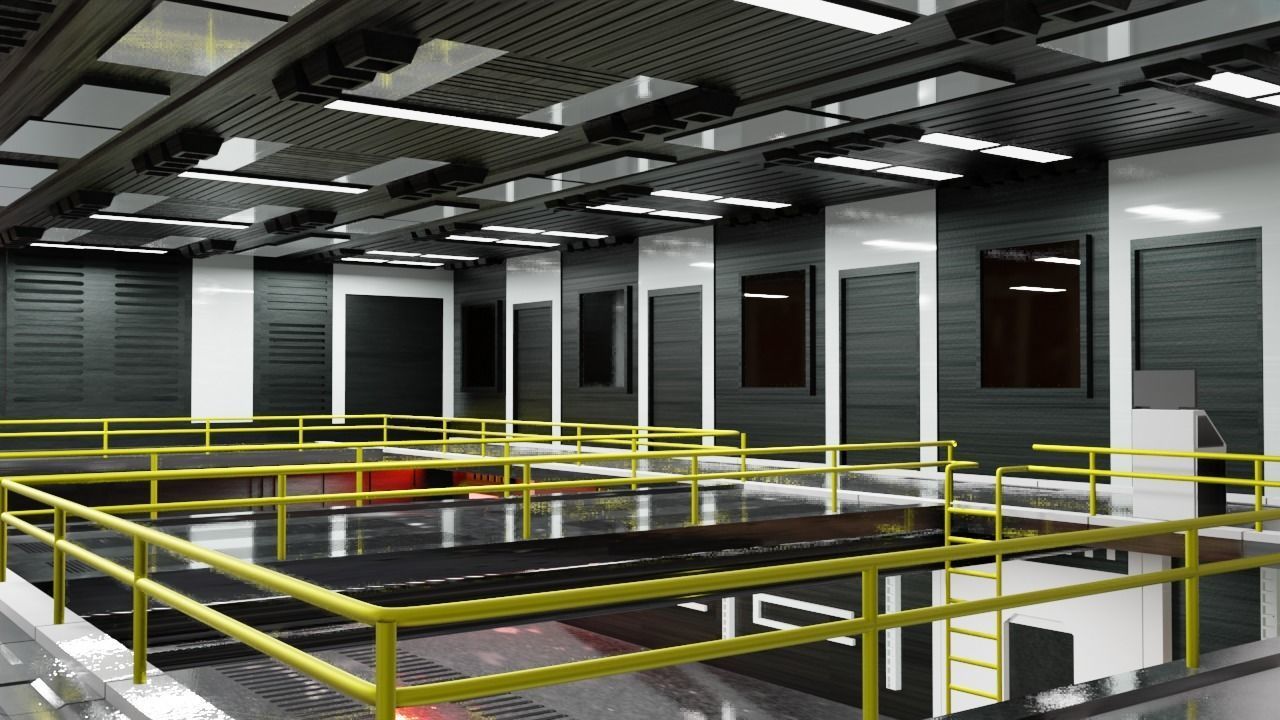 Sci - Fi Engineering Room 3D model_63