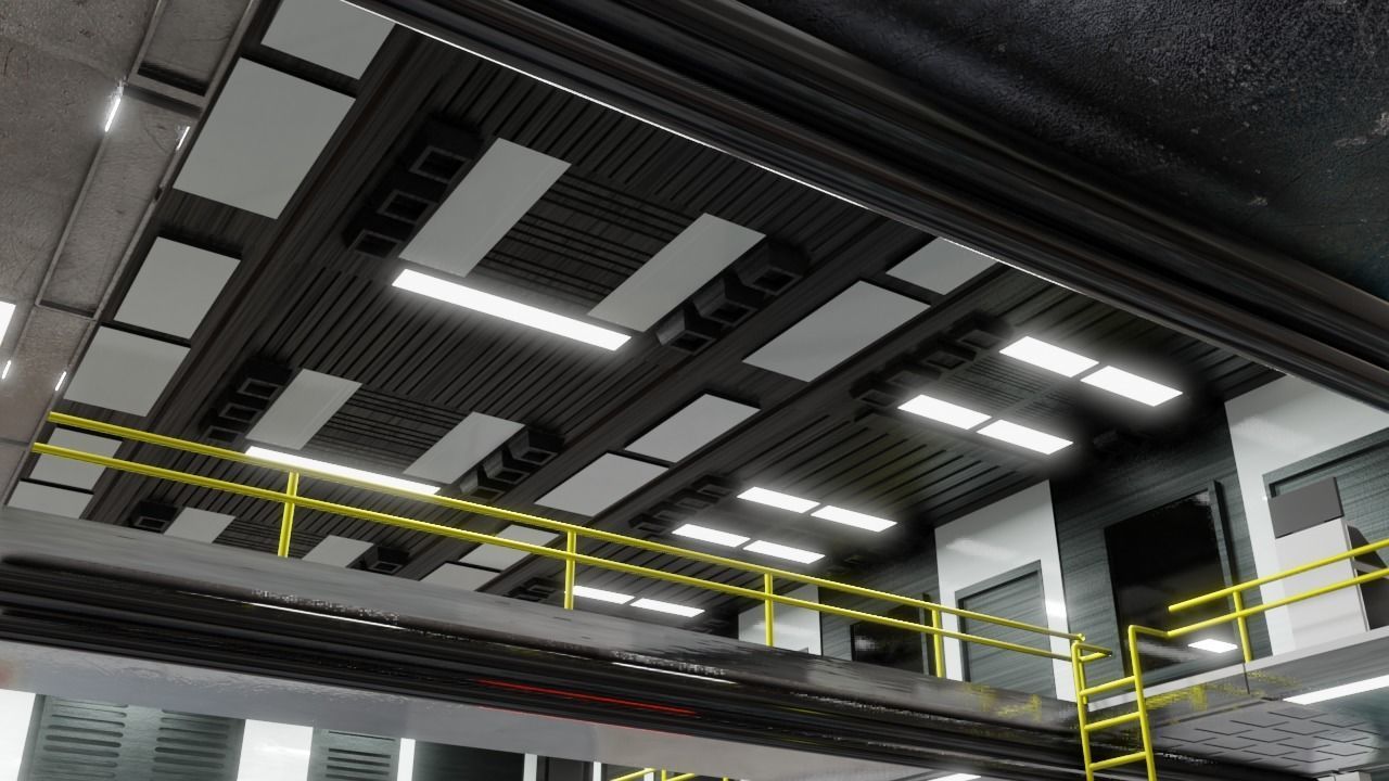Sci - Fi Engineering Room 3D model_21
