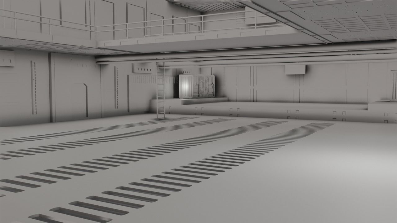 Sci - Fi Engineering Room 3D model_23