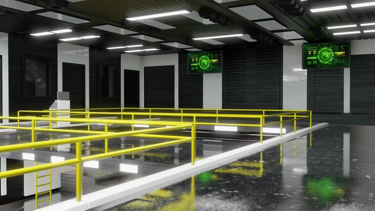 Sci - Fi Engineering Room 3D model_11