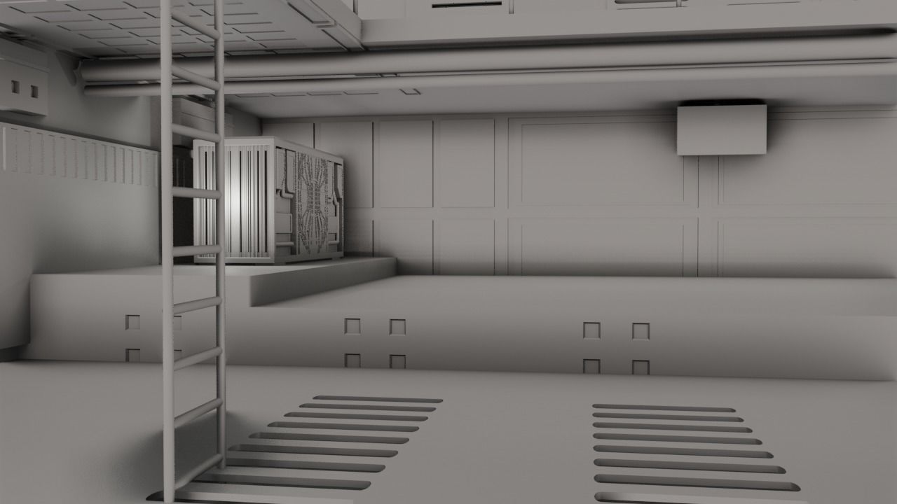 Sci - Fi Engineering Room 3D model_33