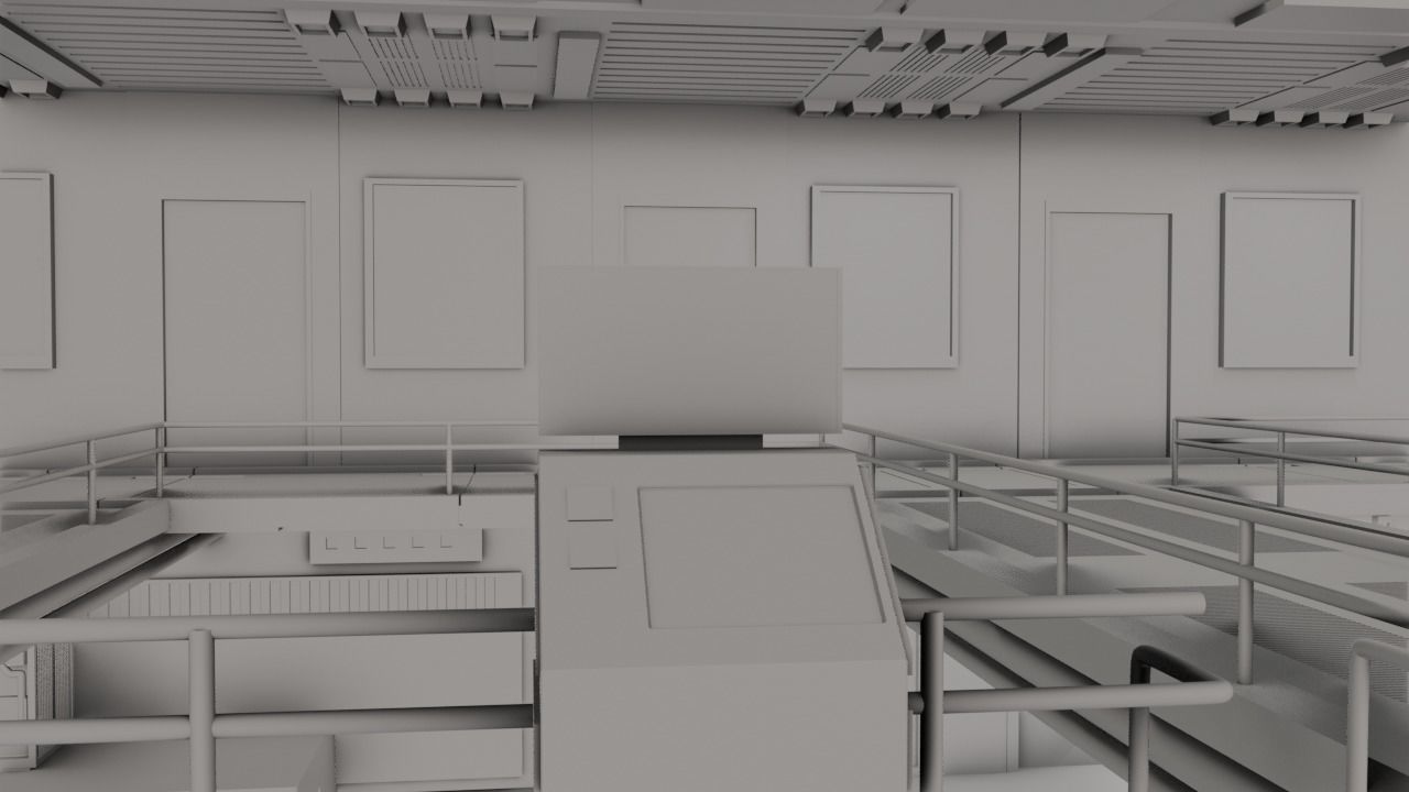 Sci - Fi Engineering Room 3D model_42