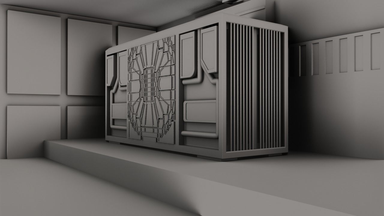 Sci - Fi Engineering Room 3D model_36