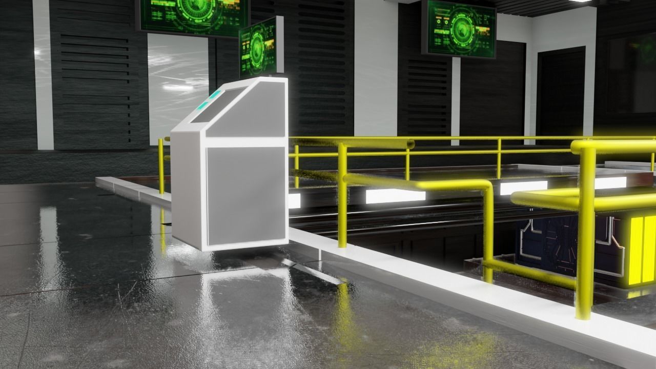 Sci - Fi Engineering Room 3D model_13