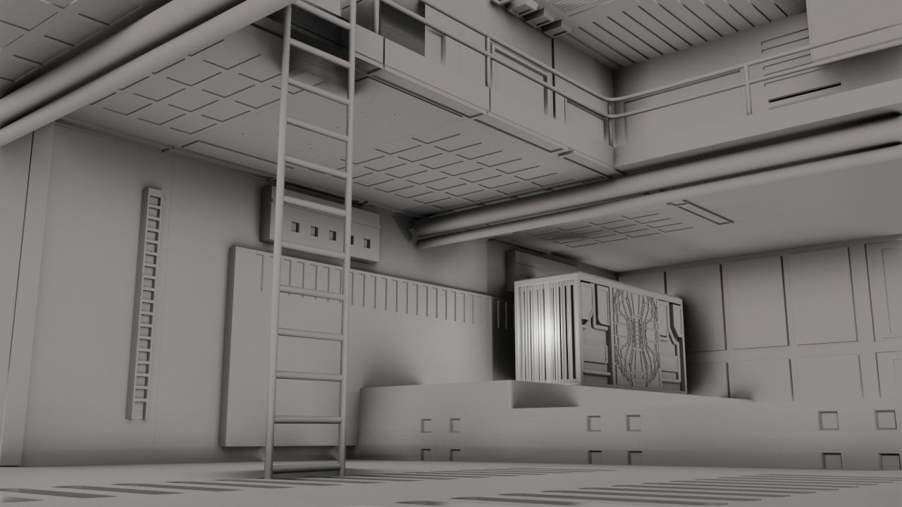 Sci - Fi Engineering Room 3D model_27