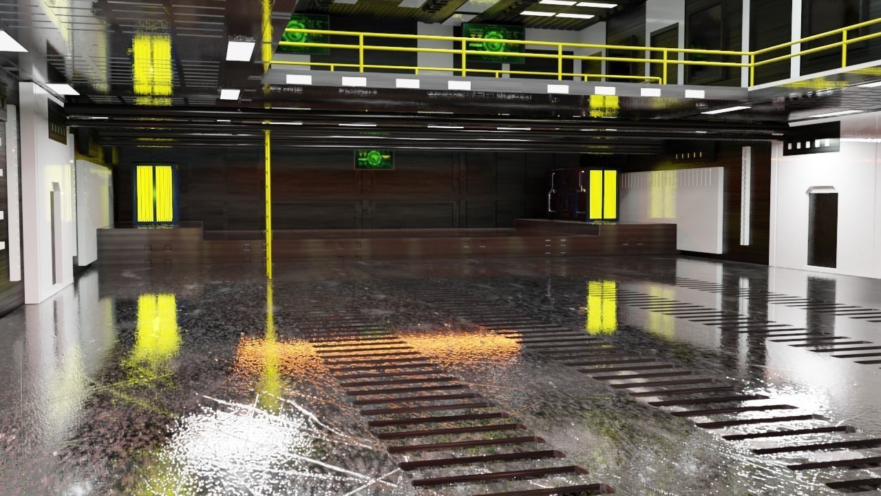 Sci - Fi Engineering Room 3D model_50