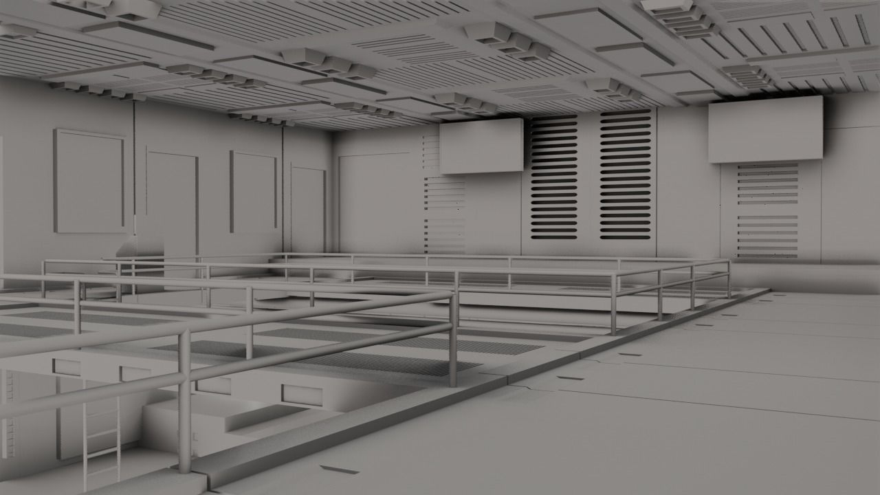 Sci - Fi Engineering Room 3D model_30