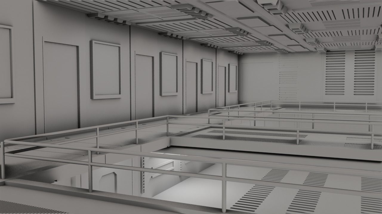 Sci - Fi Engineering Room 3D model_39