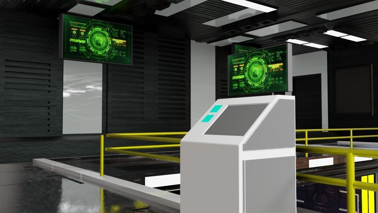 Sci - Fi Engineering Room 3D model_55