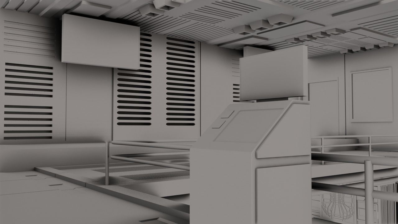 Sci - Fi Engineering Room 3D model_31