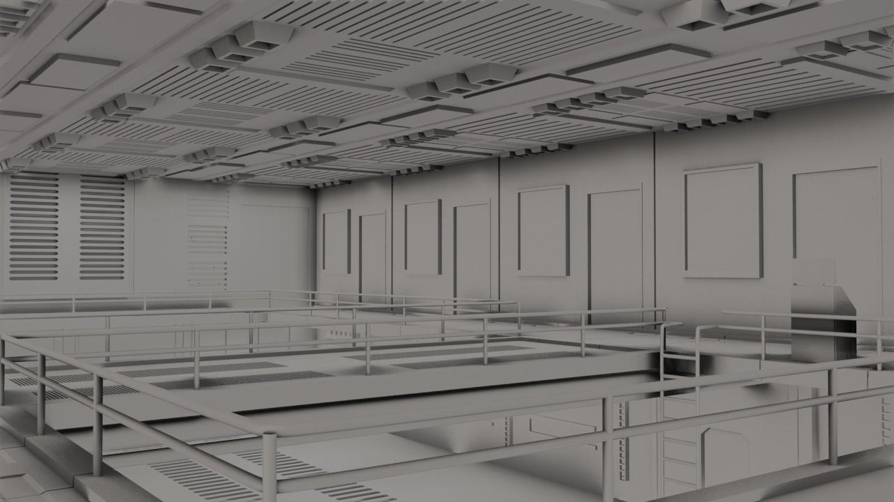 Sci - Fi Engineering Room 3D model_40