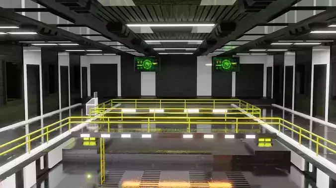 Sci - Fi Engineering Room 3D model Sci - Fi Engineering Room 3D model