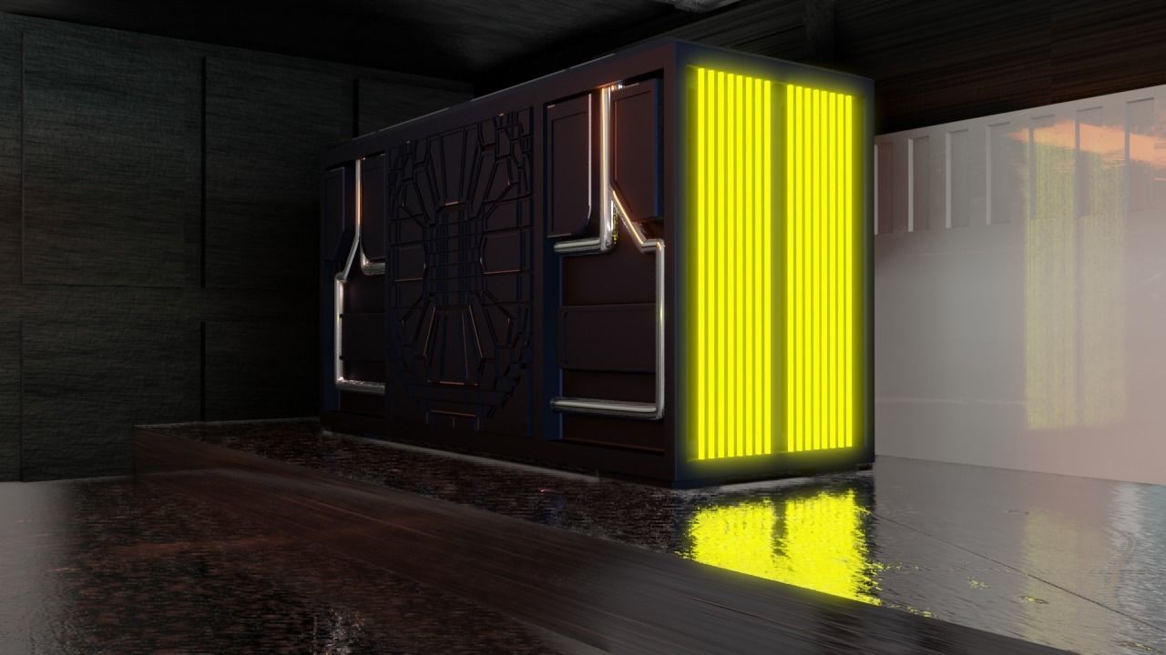 Sci - Fi Engineering Room 3D model_17