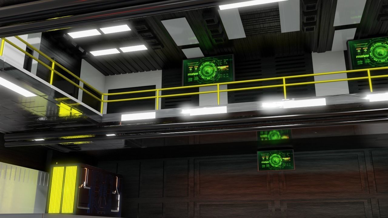 Sci - Fi Engineering Room 3D model_16