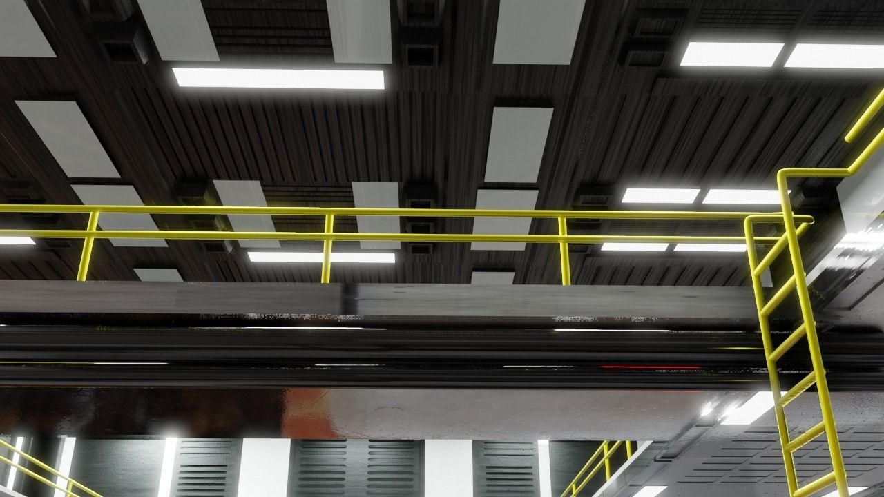 Sci - Fi Engineering Room 3D model_2