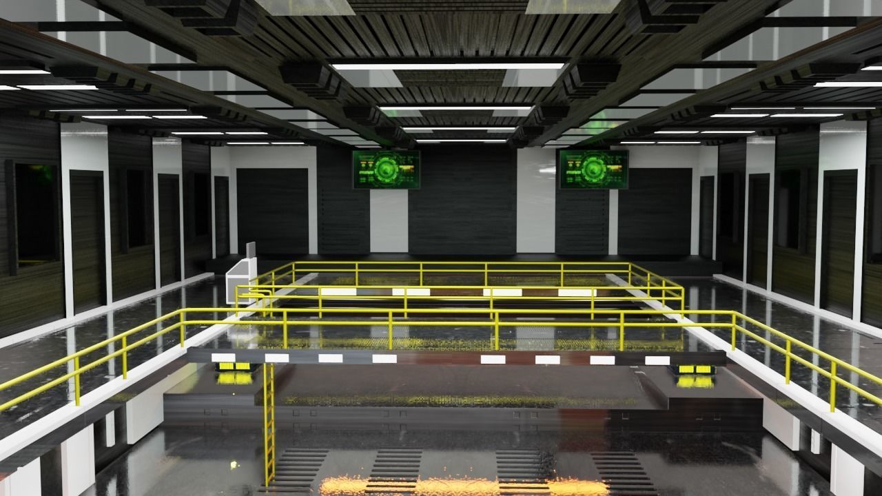 Sci - Fi Engineering Room 3D model_41