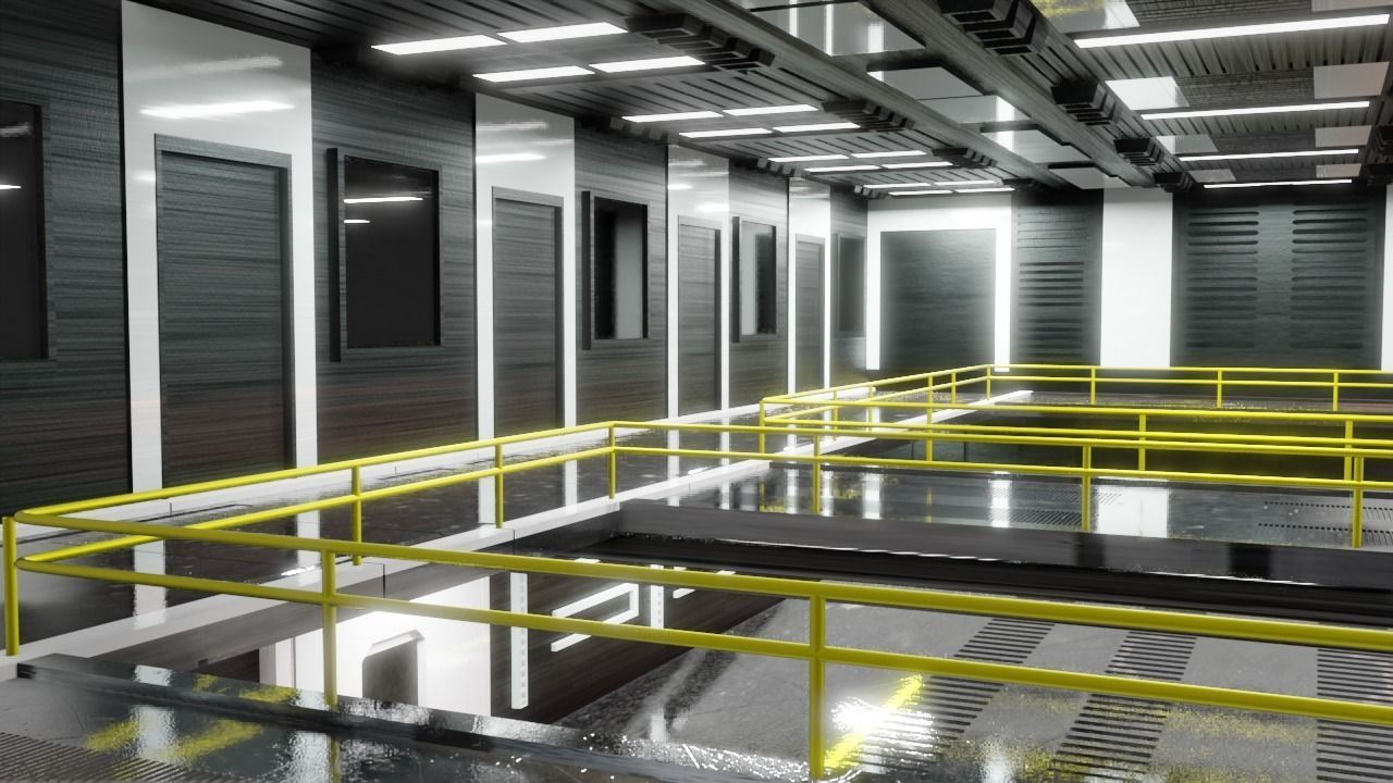 Sci - Fi Engineering Room 3D model_19