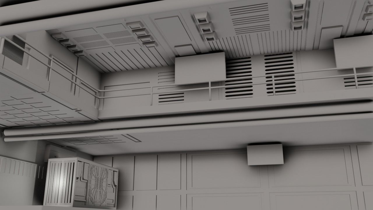 Sci - Fi Engineering Room 3D model_38