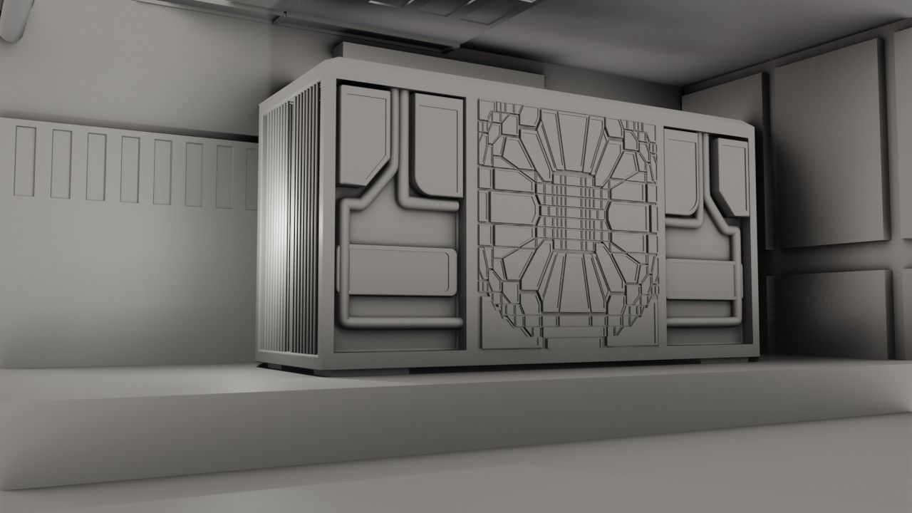 Sci - Fi Engineering Room 3D model_26