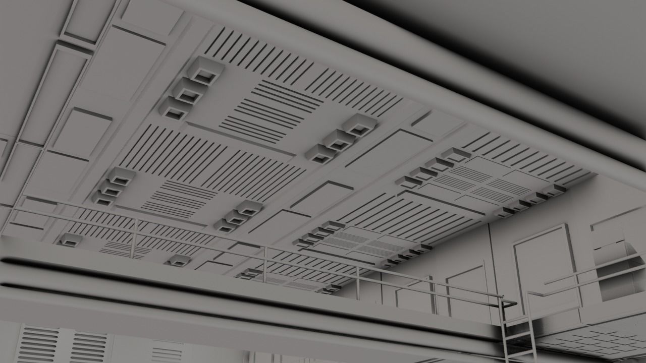 Sci - Fi Engineering Room 3D model_37