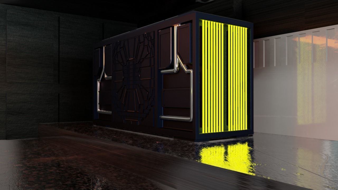 Sci - Fi Engineering Room 3D model_61