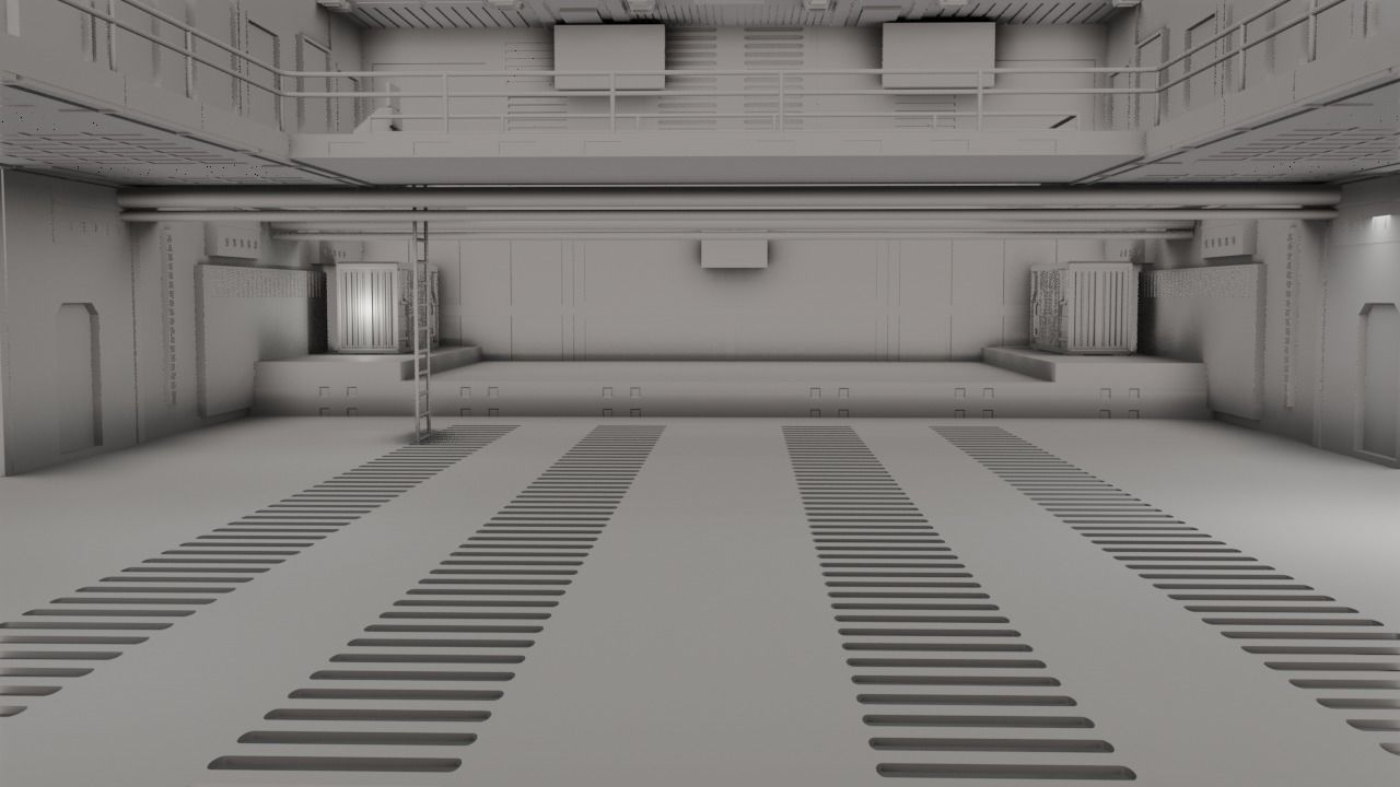 Sci - Fi Engineering Room 3D model_22
