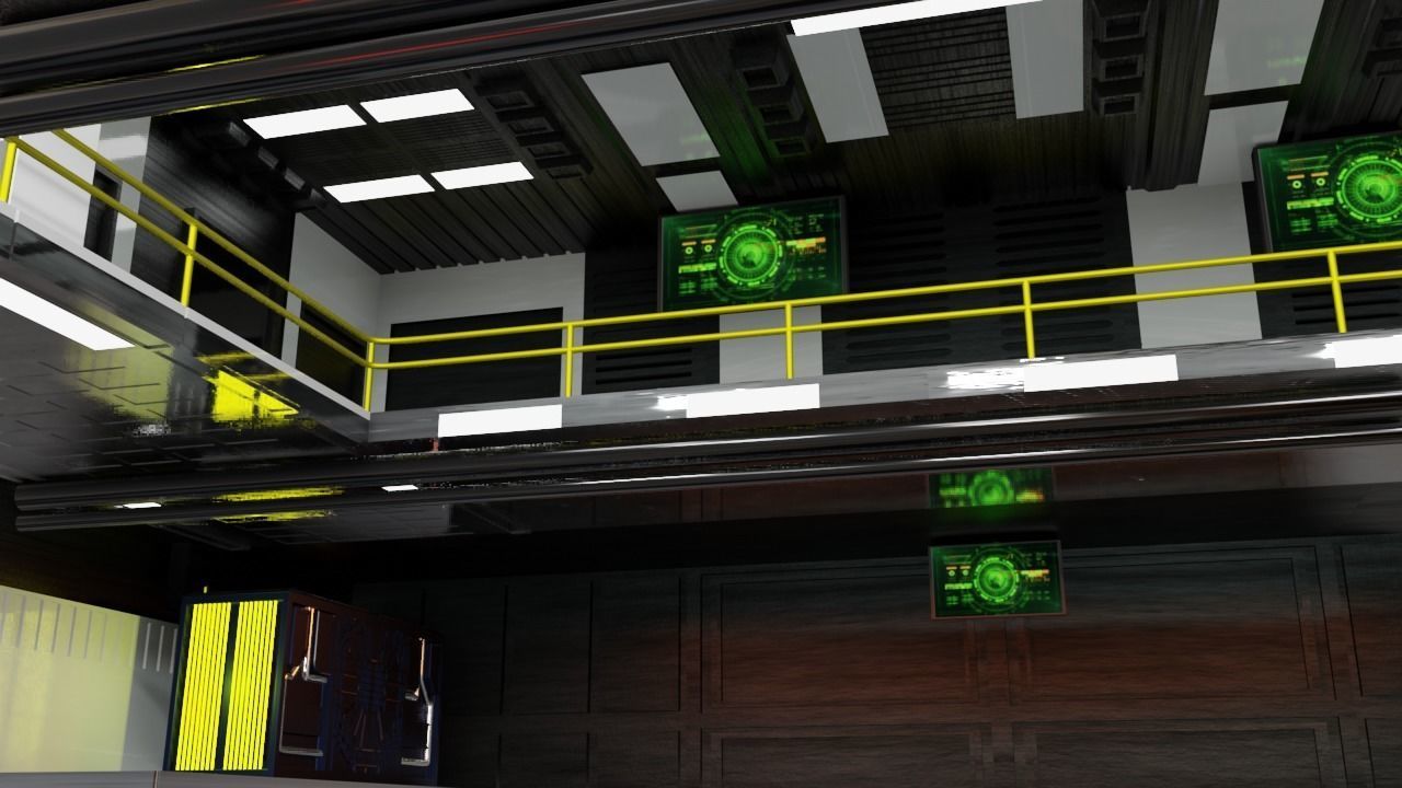 Sci - Fi Engineering Room 3D model_60